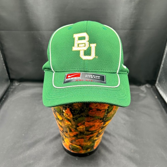 Nike Baylor Bears Hat Green Adjustable Cap Team Dri-FIT One Size - Picture 1 of 7